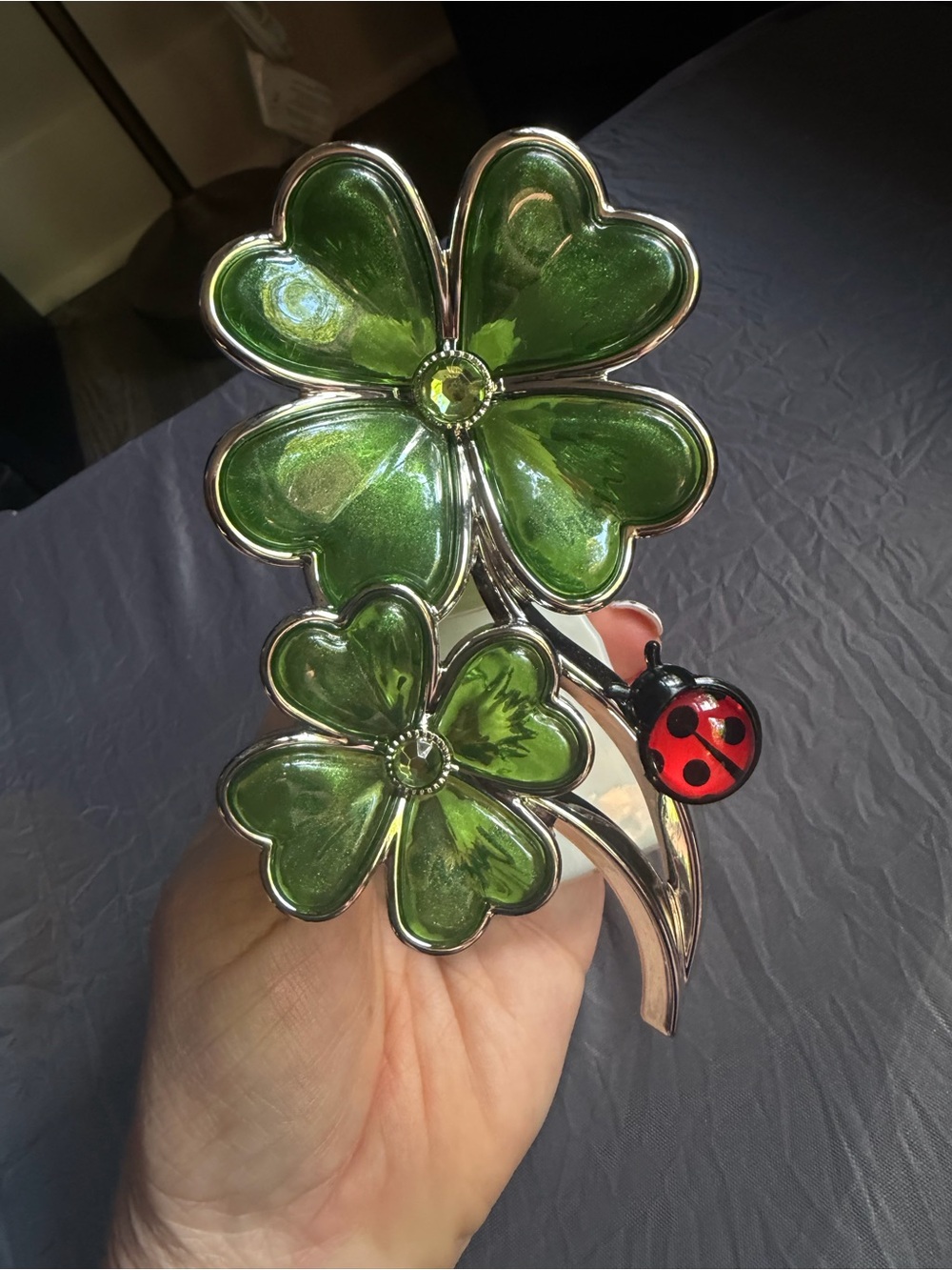 Bath & body Works Green Four-Leaf Clover  with Ladybug wall diffuser